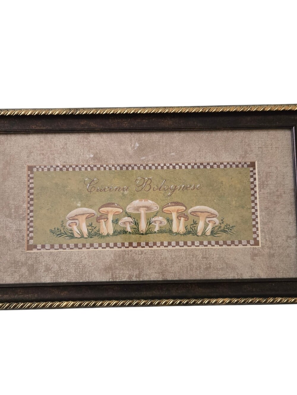 Mushroom Cucina Bolognese Gayle Bighouse Cuidine Art Print Framed 18 X 10 Inches